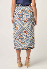 Zenobia Printed Fringe Midi Skirt