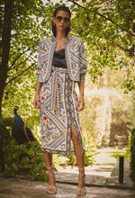 Zenobia Printed Fringe Midi Skirt
