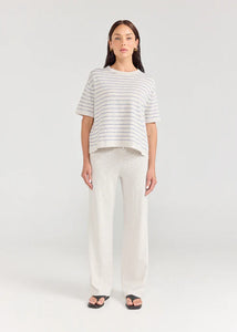 Boxy Tee - Seaglass Stripe