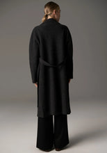Ruben Draped Coat - Charcoal