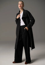 Ruben Draped Coat - Charcoal