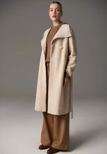 Ruben Draped Coat - Pebble