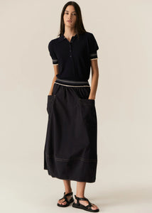Lask Knit Polo - Ink/Ecru