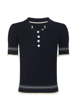 Lask Knit Polo - Ink/Ecru