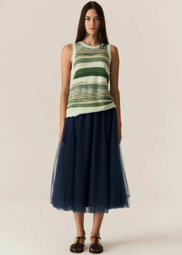 Marc multistripe Tank - Green Multi