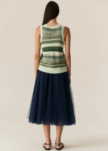 Marc multistripe Tank - Green Multi