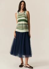 Marc multistripe Tank - Green Multi