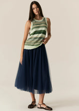 Marc multistripe Tank - Green Multi