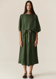 Henri Drawcord Skirt - Green
