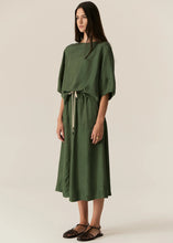 Henri Drawcord Skirt - Green