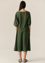 Henri Drawcord Skirt - Green