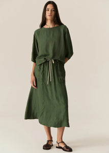 Henri Drawcord Skirt - Green