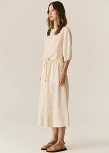 Henri Drawcord Skirt - Natural
