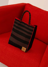 Kline Knit Tote - Choc/Black/Red