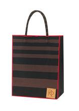 Kline Knit Tote - Choc/Black/Red