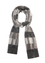 Ciara Scarf - Charcoal/silver/ivory