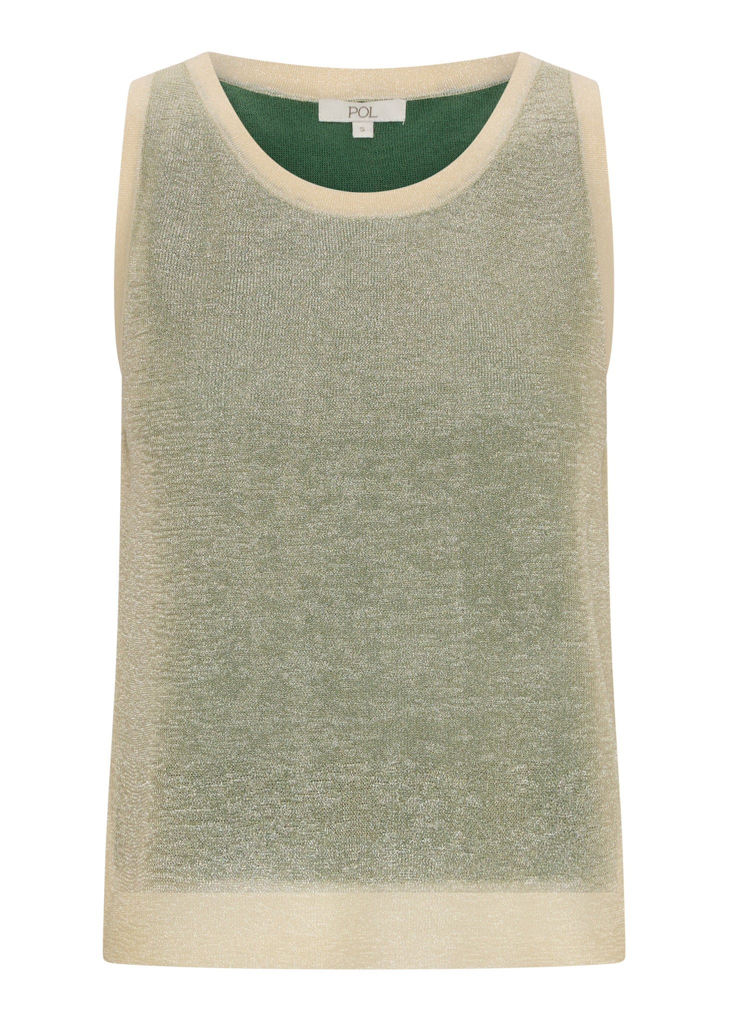 Kaspar Layered Tank - Green/Butter