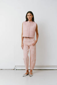 Quilted Pablo Vest - Peony Pink