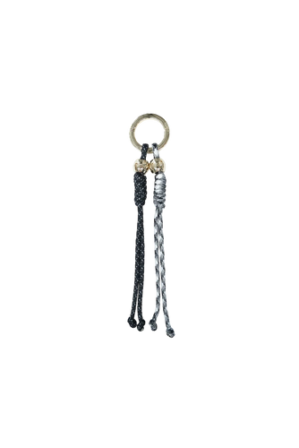 Rope Charm Key Ring - Black/White
