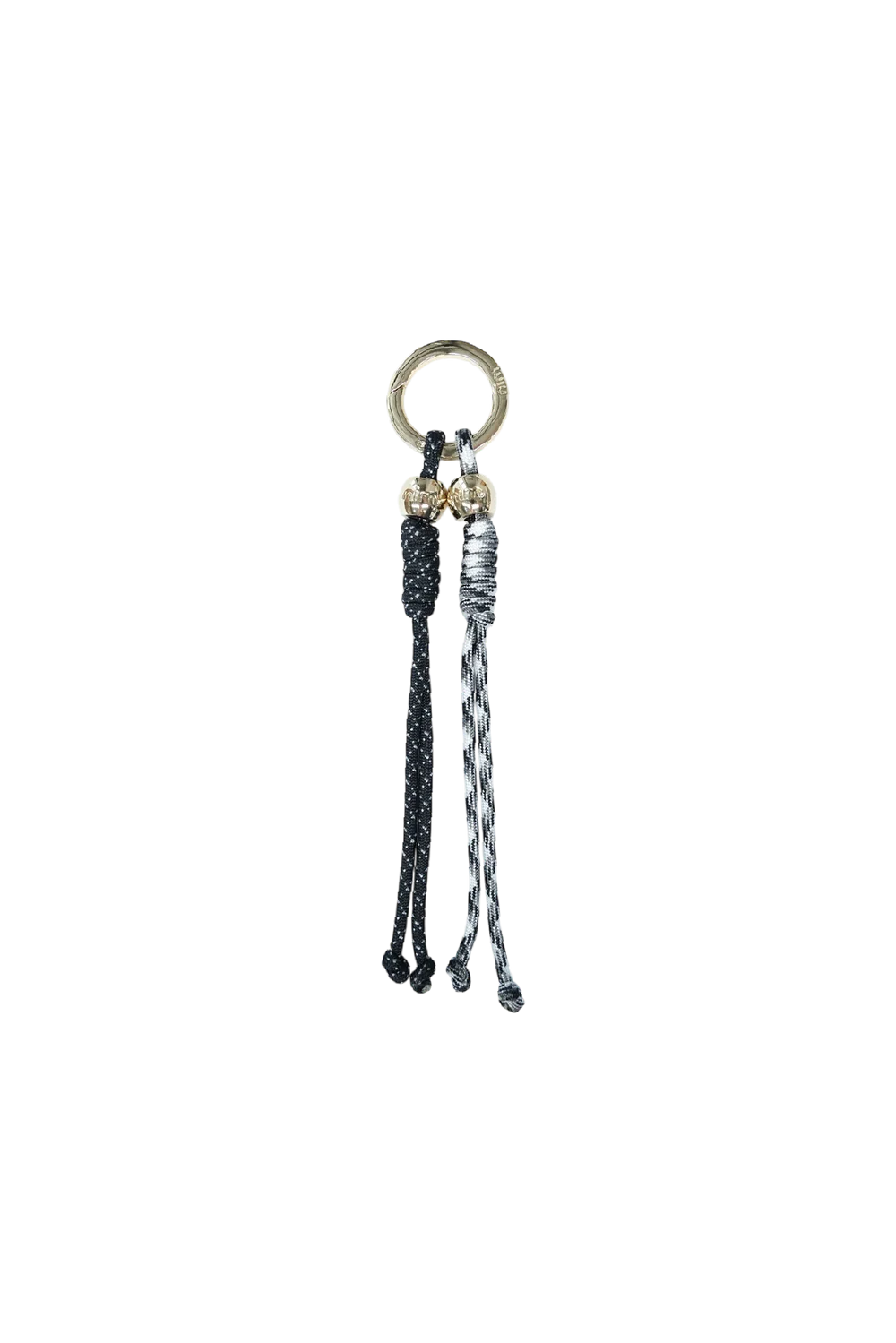 Rope Charm Key Ring - Black/White