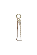 Rope Charm Key Ring - Taupe/Cream