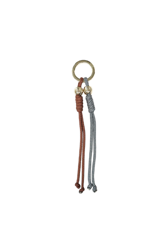 Rope Charm Key Ring - Black/Brown