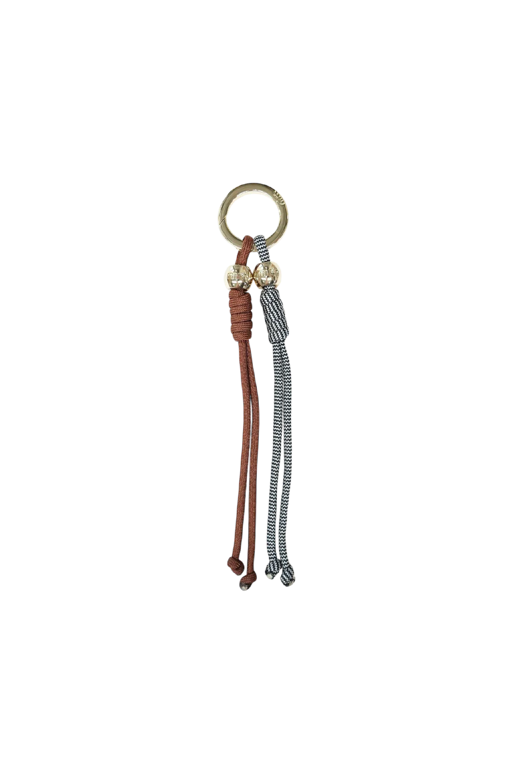 Rope Charm Key Ring - Black/Brown