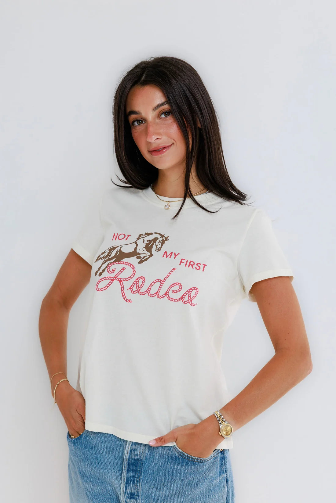 Not My First Rodeo - Femme Crew Tee