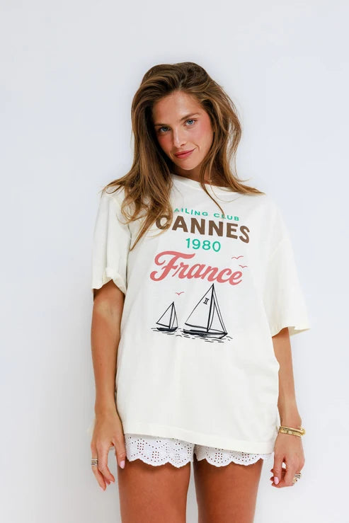Sailing Club Cannes - Oversized Tee