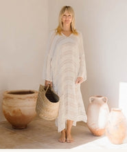 Positano U Maxi Raw Stripe - Bianco