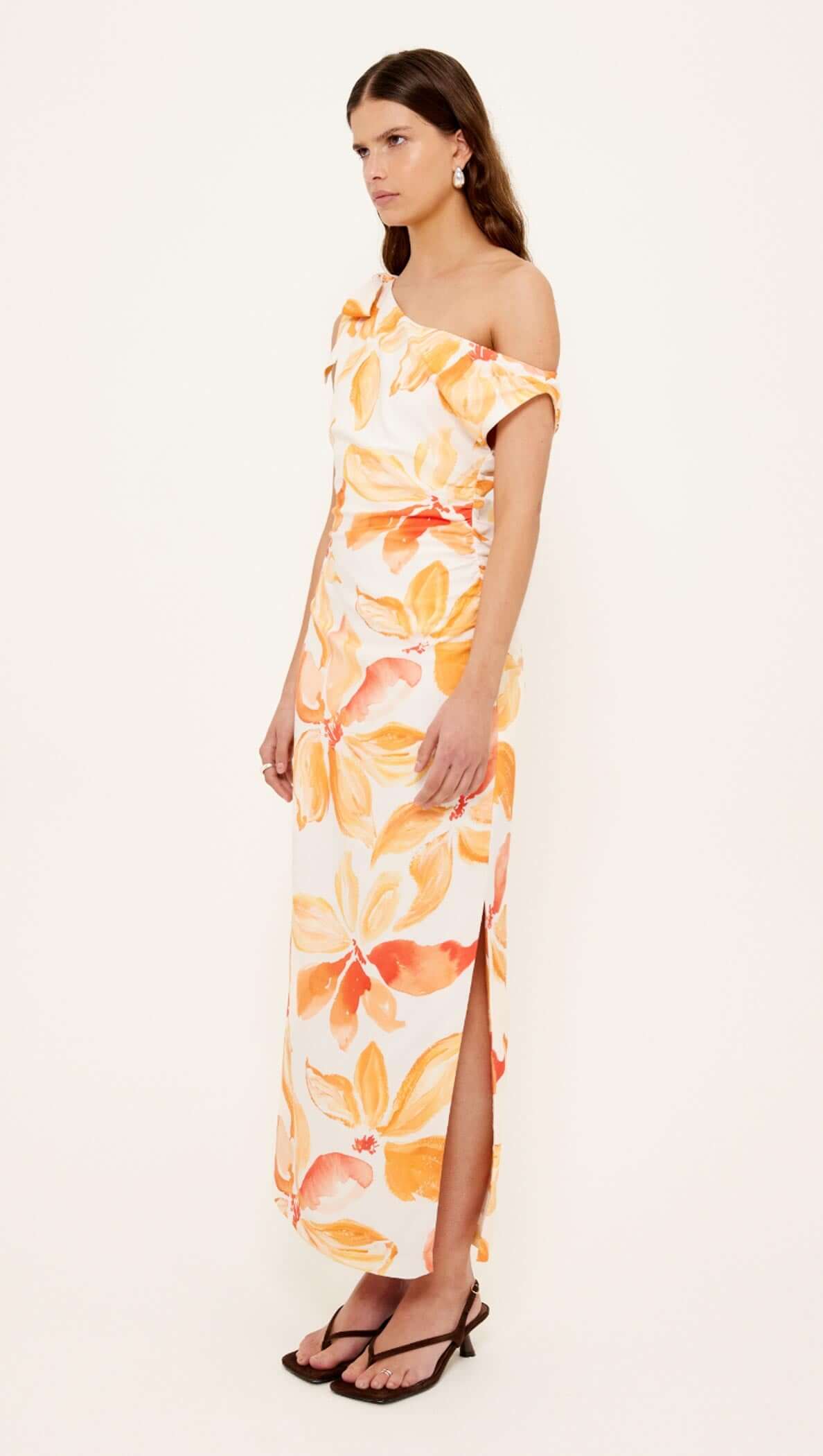 Solana Asym Midi Dress