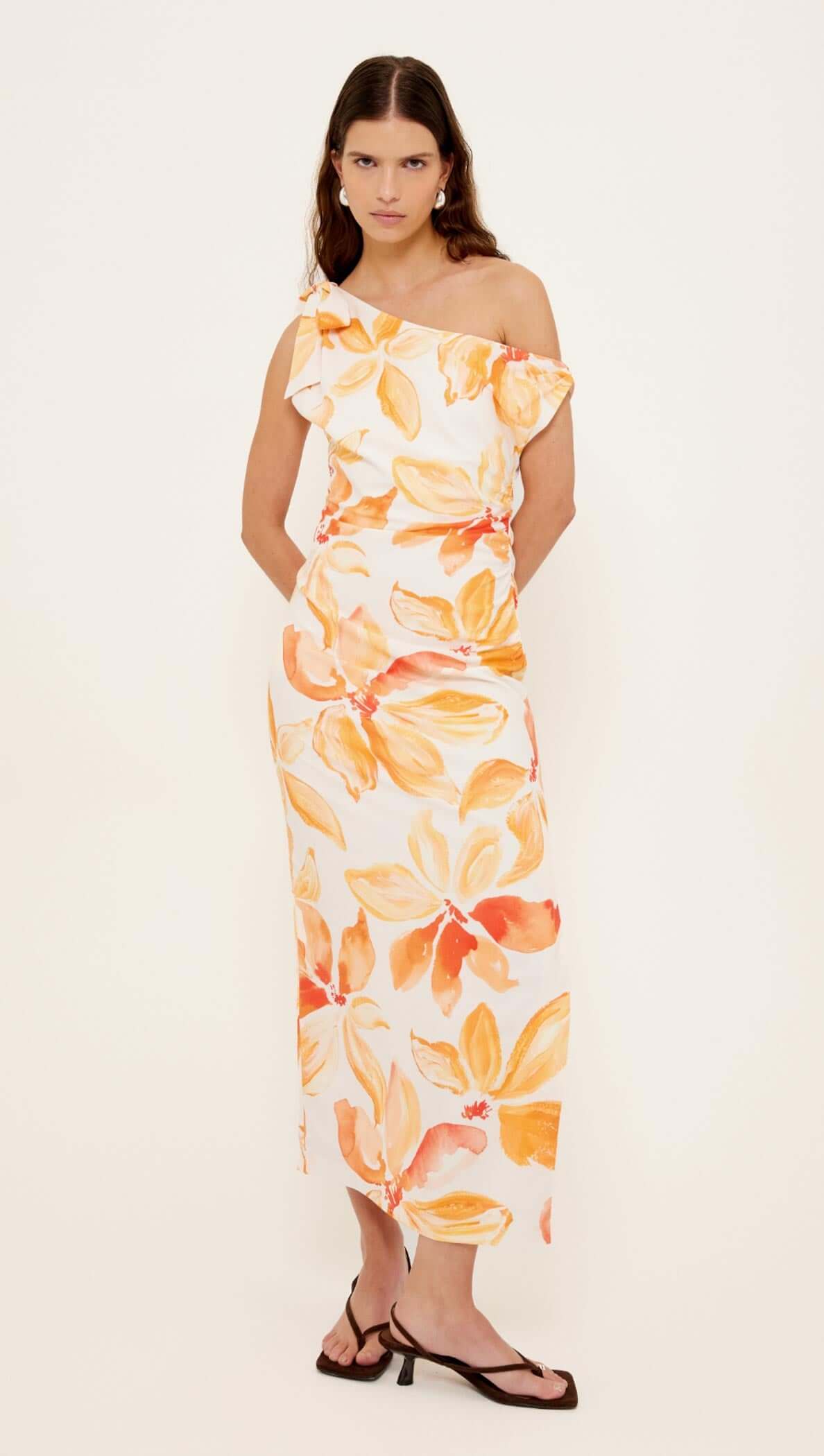 Solana Asym Midi Dress