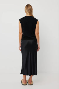 Dom Skirt - Black Satin