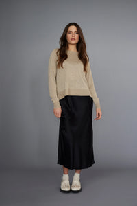 Dom Skirt - Black Satin