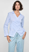 Ayra Wrap Top - Pinstripe