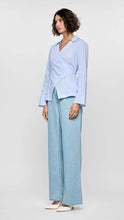 Ayra Wrap Top - Pinstripe