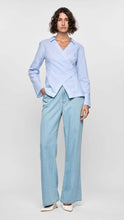 Ayra Wrap Top - Pinstripe