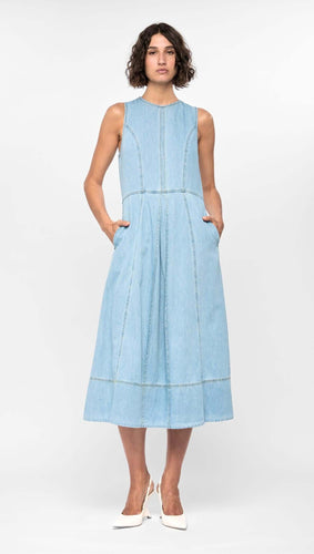 Amelia Chambray Midi Dress