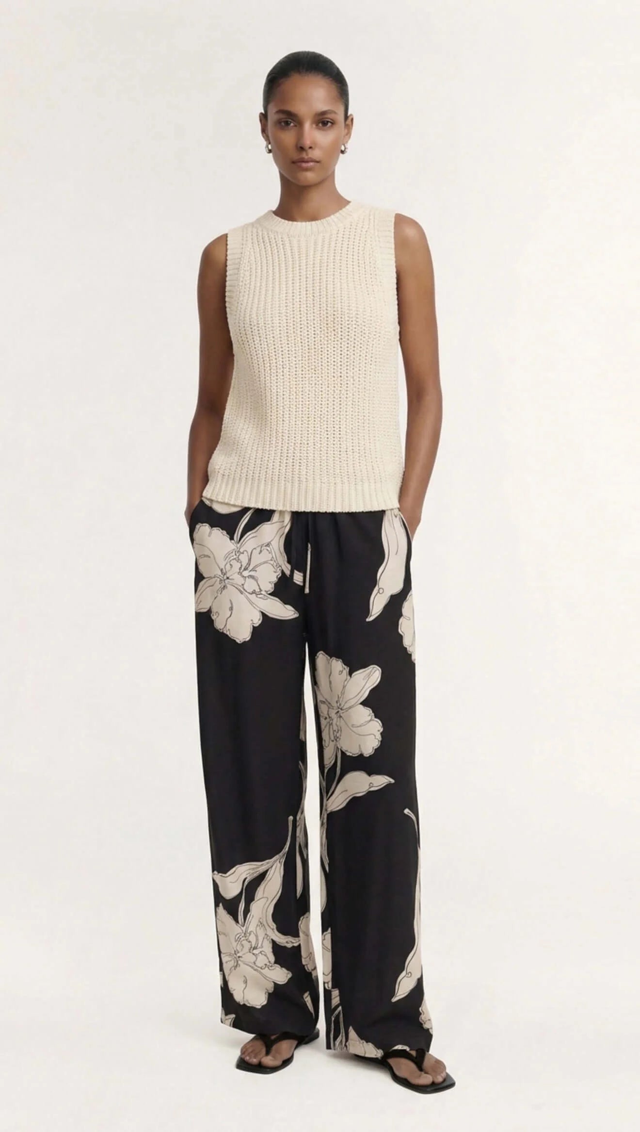 Cove Knit Tank - Natural Beige