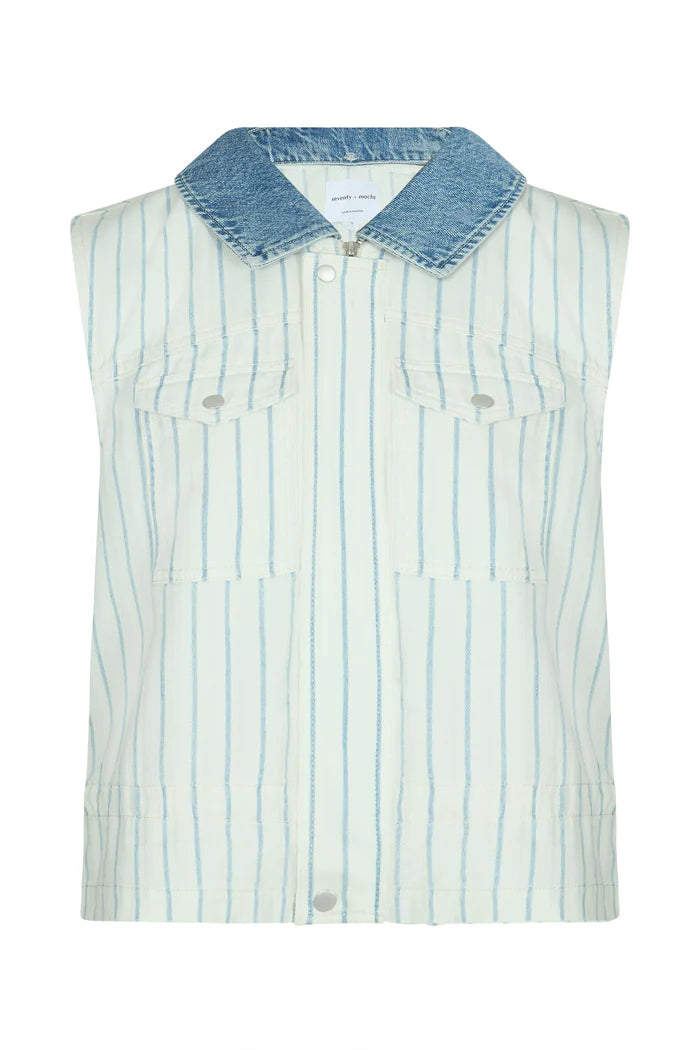 Billie Vest - Faded Stripe