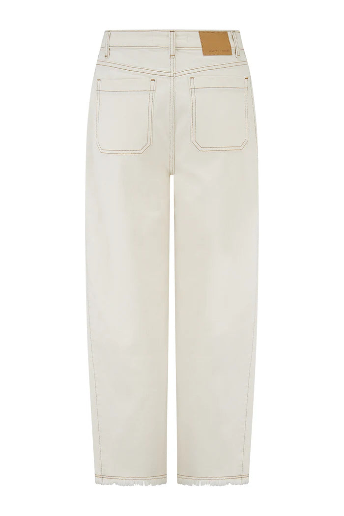 Bo Barrel Leg Jean - Ecru