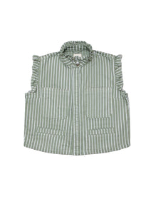 Pablo Waistcoat - Vintage Moss Stripe