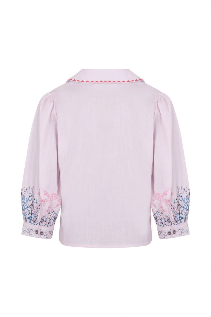 Zena Top - Indigo Coral