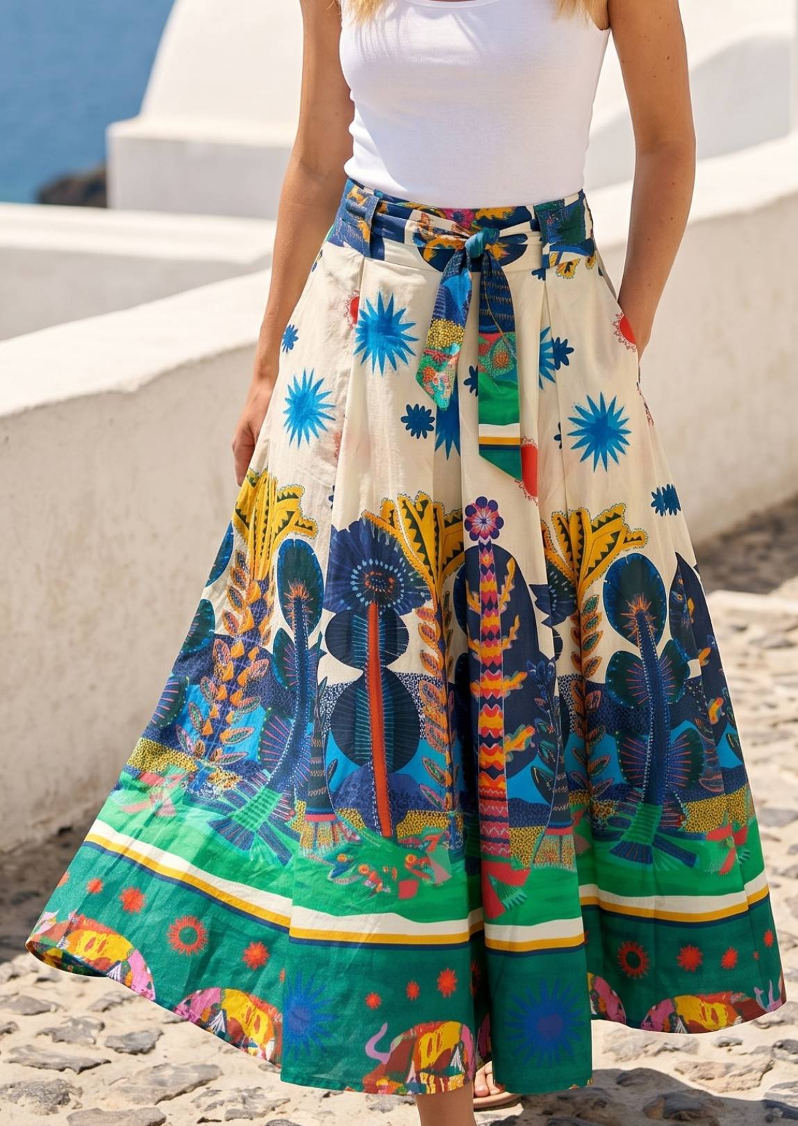 Fer Printed Maxi Skirt