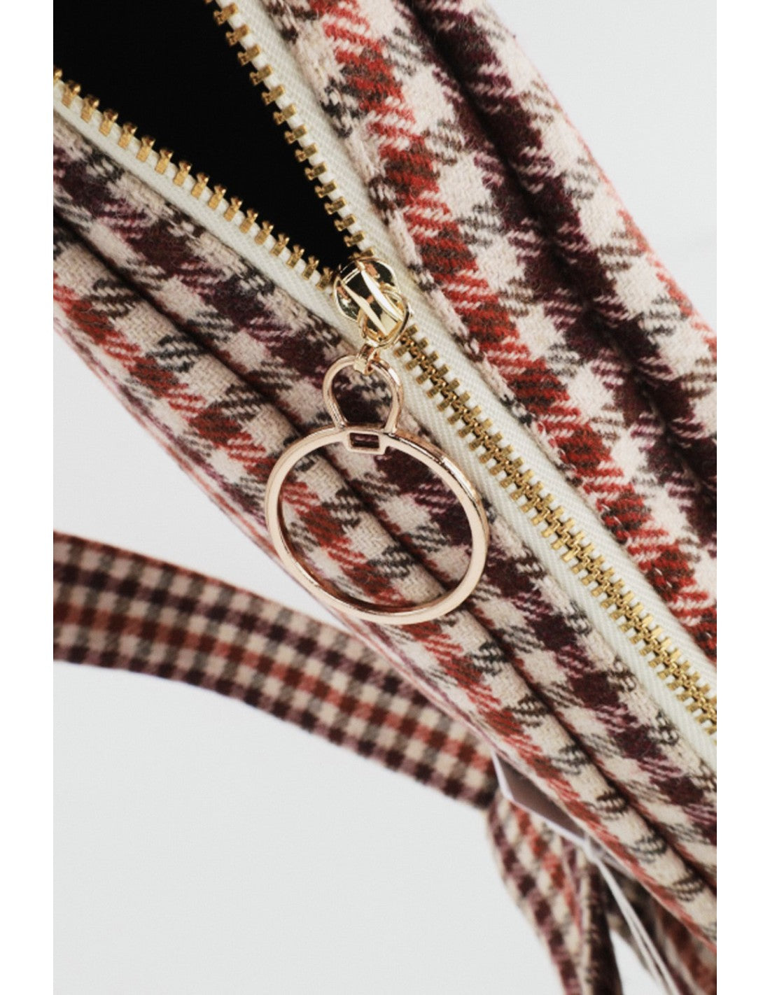 Bastille Bag - Maroon Check