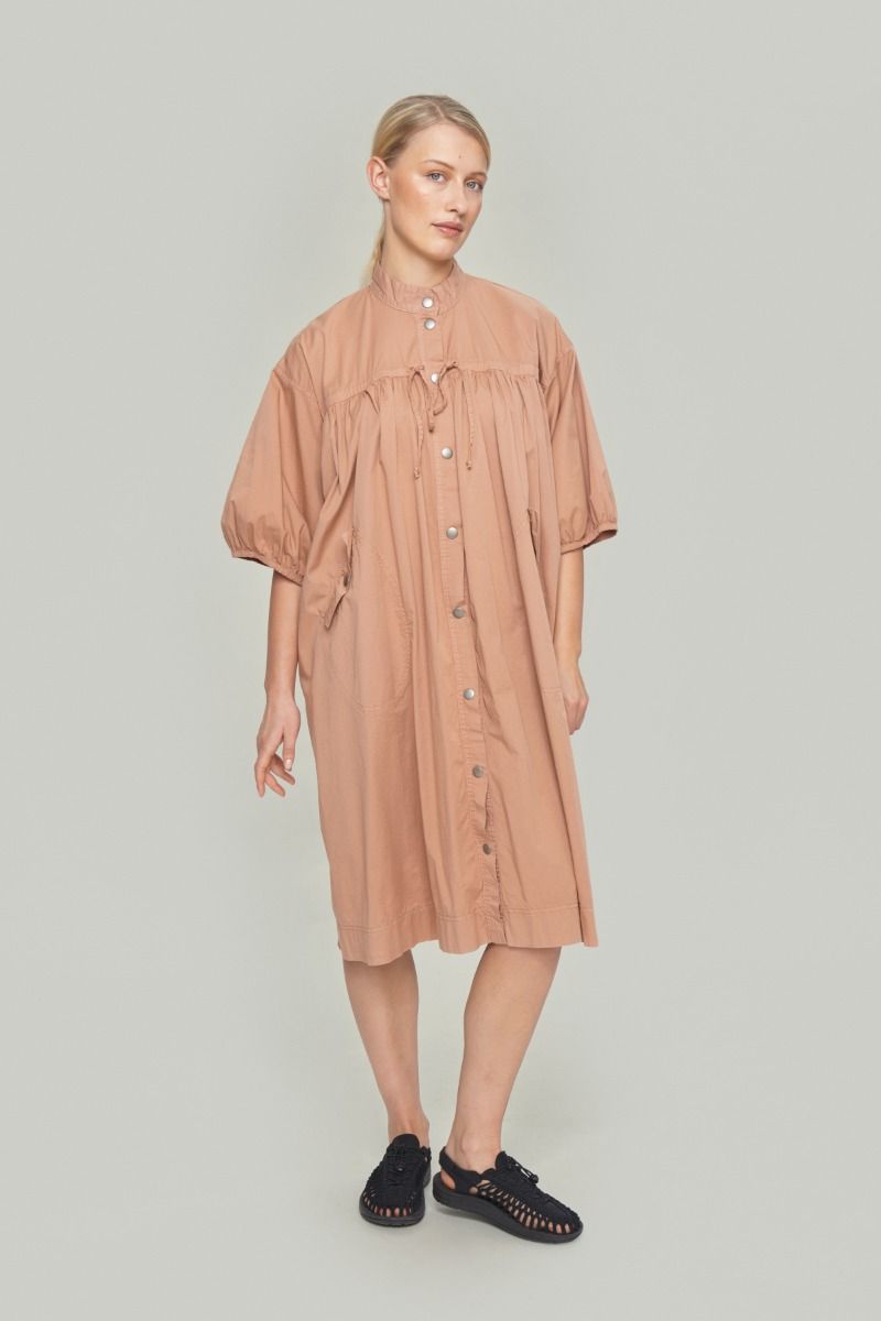 Senmei Coat Dress - Terracotta