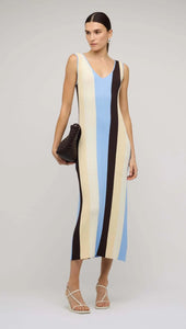 Atlas Stripe Knit Midi Dress