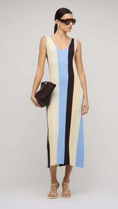 Atlas Stripe Knit Midi Dress