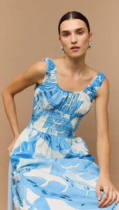 Leilani Shirred Midi Dress