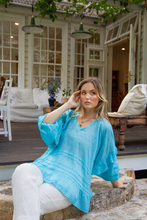 Bree Blouse - Blue Curacao
